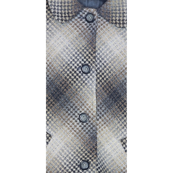 Pendleton Coat 100% Wool Jacket Women's 5-Buttons Ombre Waffle Weave Size Medium - Picture 3 of 10